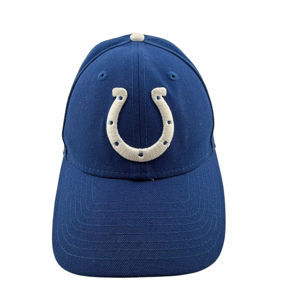 New Era Indianapolis Colts Hat Mens OSFM Blue 9FORTY NFL Football Adjustable